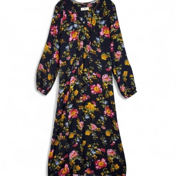 Natural Life Maxi Dress Rowan Side Slit Size XL  V-Neck Rayon Textured Boho - Picture 3 of 10